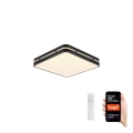 Immax NEO 07154-B30 - LED prigušiva plafonska svetiljka NEO LITE PERFECTO LED/24W/230V Wi-Fi Tuya crna + daljinski upravljač
