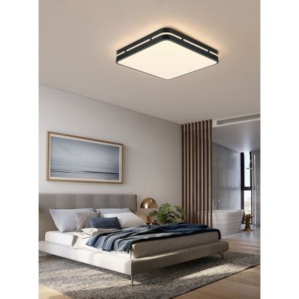 Immax NEO 07154-B30 - LED prigušiva plafonska svetiljka NEO LITE PERFECTO LED/24W/230V Wi-Fi Tuya crna + daljinski upravljač