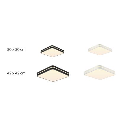 Immax NEO 07154-B30 - LED prigušiva plafonska svetiljka NEO LITE PERFECTO LED/24W/230V Wi-Fi Tuya crna + daljinski upravljač