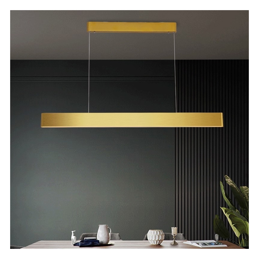 Immax NEO 07157-G120X - LED RGB+CCTW prigušiva luster na sajli MILANO LED/40W/230V Tuya zlatna