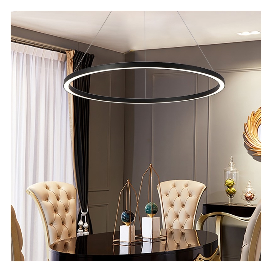 Immax NEO 07158-B80 - LED prigušiva luster na sajli FINO LED/60W/230V Tuya crna + daljinski upravljač