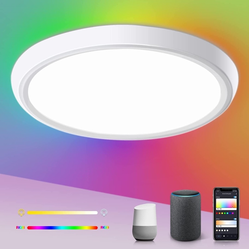 Immax NEO 07164-40 - LED RGB+CCT prigušiva plafonska svetiljka NEO LITE TUDO LED/50W/230V Wi-Fi Tuya + daljinski upravljač