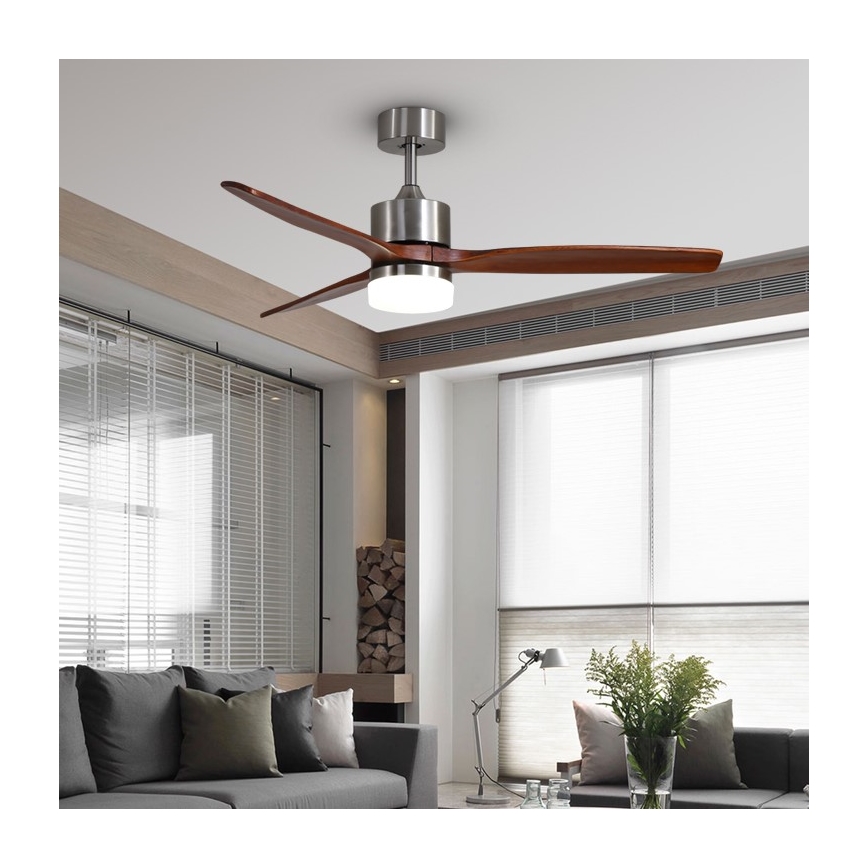 Immax NEO 07165-S - LED plafonski ventilator ELEGANTE LED/18W/230V hrast Wi-Fi Tuya + sa daljinskim upravljačem