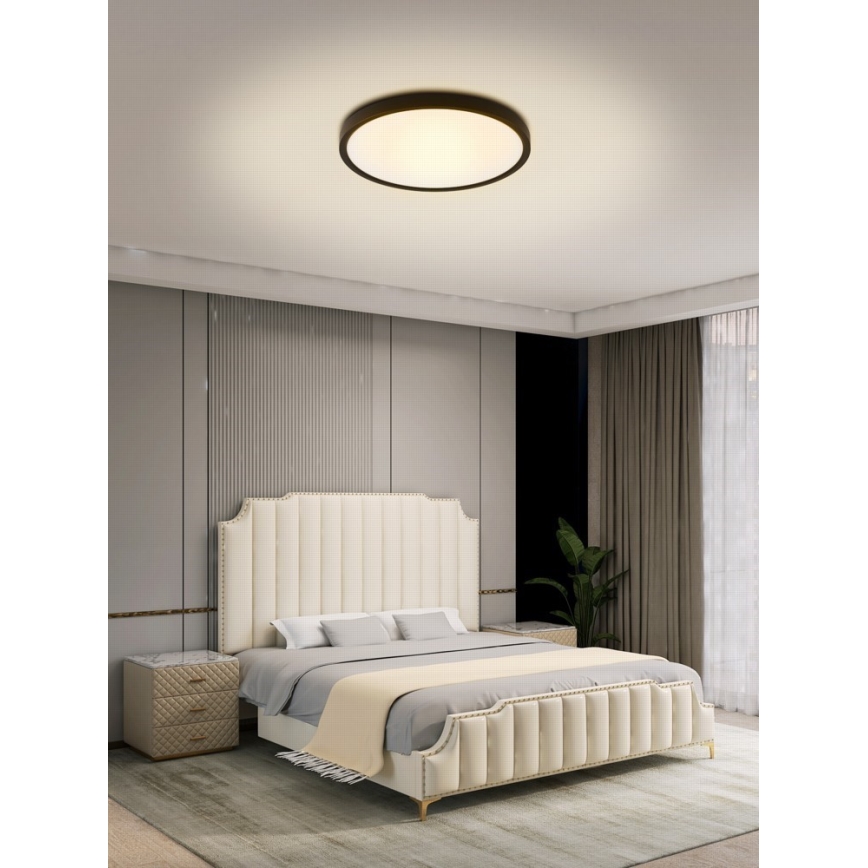 Immax NEO 07166-B40 - LED RGB+CCT prigušiva plafonska svetiljka NEO LITE TUDO LED/50W/230V Wi-Fi Tuya crna + daljinski upravljač