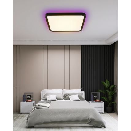 Immax NEO 07167-B40 - LED RGB+CCT prigušiva plafonsko svetlo NEO LITE TUDO LED/50W/230V Wi-Fi Tuya crna + daljinski upravljač