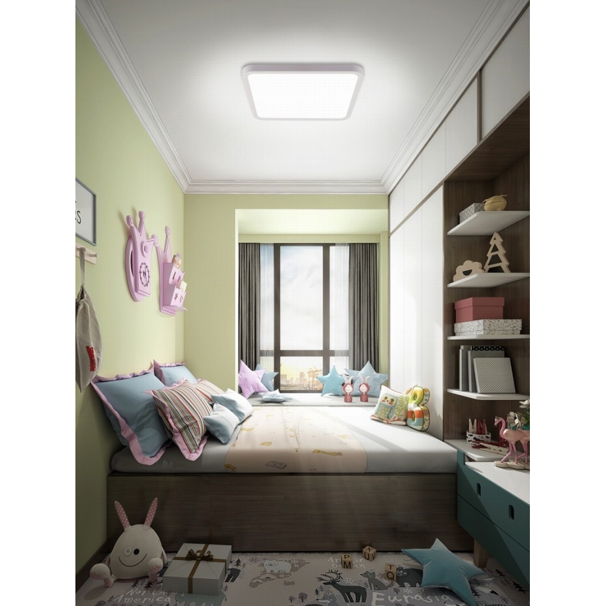 Immax NEO 07168-W40 - LED RGB+CCT prigušiva stropna svetiljka NEO LITE TUDO LED/50W/230V Wi-Fi Tuya bela + daljinski upravljač