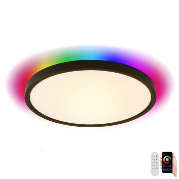 Immax NEO 07170-B60 - LED RGB+CCT prigušiva plafonska svetiljka NEO LITE TUDO LED/65W/230V 2700-6500K Wi-Fi Tuya crna + daljinski upravljač