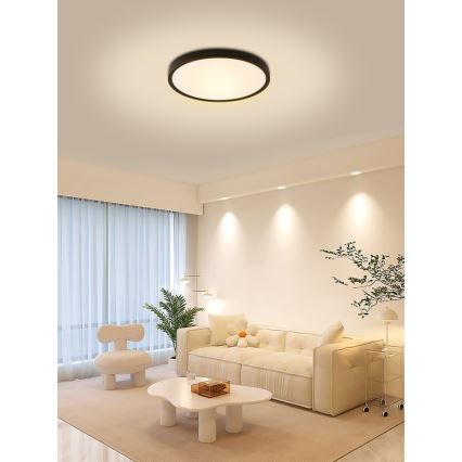 Immax NEO 07170-B60 - LED RGB+CCT prigušiva plafonska svetiljka NEO LITE TUDO LED/65W/230V 2700-6500K Wi-Fi Tuya crna + daljinski upravljač