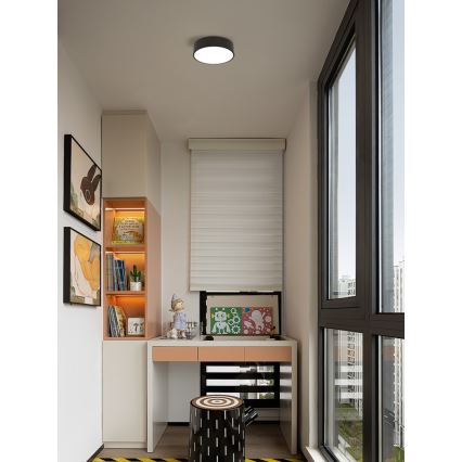 Immax NEO 07200L - LED prigušiva stropna svetiljka RONDATE LED/18W/230V 3000-6000K prečnik 25 cm crna Tuya + daljinski upravljač