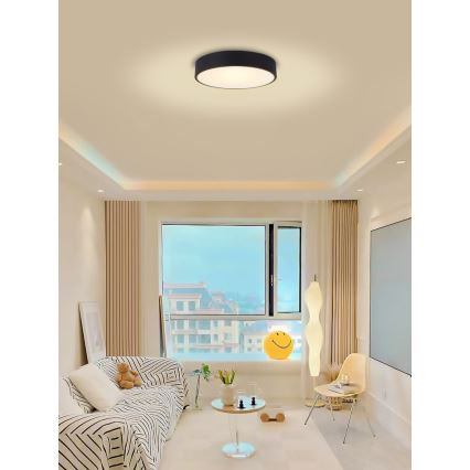 Immax NEO 07201L - LED prigušiva plafonsko svetlo RONDATE LED/28W/230V crna Tuya + daljinski upravljač