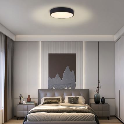 Immax NEO 07201L - LED prigušiva plafonsko svetlo RONDATE LED/28W/230V crna Tuya + daljinski upravljač