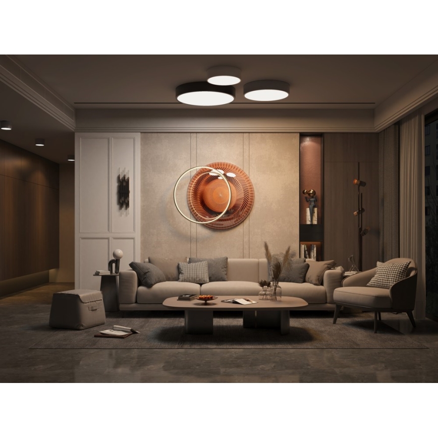 Immax NEO 07201L - LED prigušiva plafonsko svetlo RONDATE LED/28W/230V crna Tuya + daljinski upravljač
