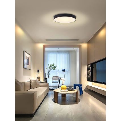 Immax NEO 07202L - LED prigušiva plafonska lampa RONDATE LED/53W/230V crna Tuya + daljinski upravljač