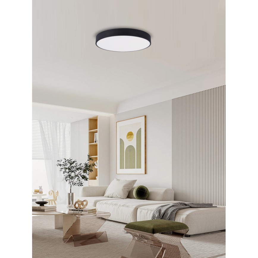 Immax NEO 07202L - LED prigušiva plafonska lampa RONDATE LED/53W/230V crna Tuya + daljinski upravljač