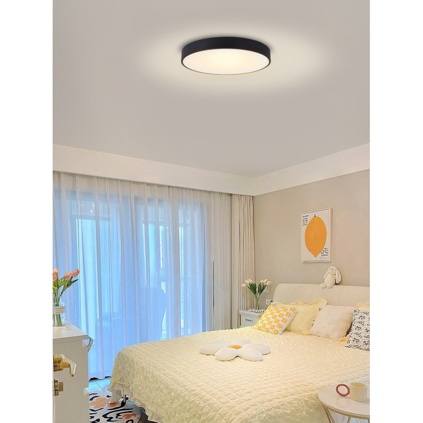 Immax NEO 07202L - LED prigušiva plafonska lampa RONDATE LED/53W/230V crna Tuya + daljinski upravljač
