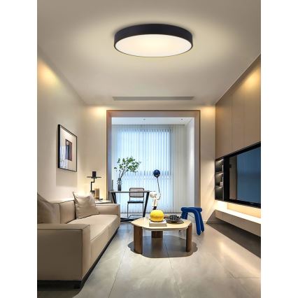 Immax NEO 07203L-LED prigušiva plafonska svetiljka RONDATE 65W/230V 3000-6000K Tuya crna + daljinski upravljač