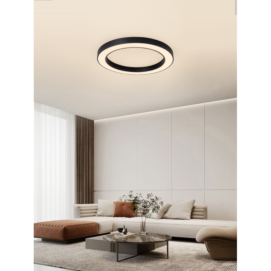 Immax NEO 07210L - LED prigušiva stropna svetiljka PASTEL LED/68W/230V 95 cm crna Tuya + daljinski upravljač