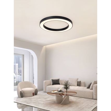 Immax NEO 07210L - LED prigušiva stropna svetiljka PASTEL LED/68W/230V 95 cm crna Tuya + daljinski upravljač