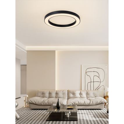 Immax NEO 07210L - LED prigušiva stropna svetiljka PASTEL LED/68W/230V 95 cm crna Tuya + daljinski upravljač