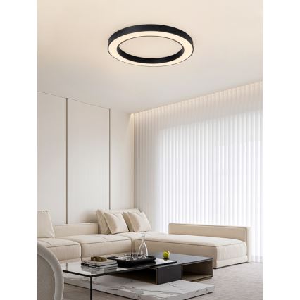 Immax NEO 07210L - LED prigušiva stropna svetiljka PASTEL LED/68W/230V 95 cm crna Tuya + daljinski upravljač