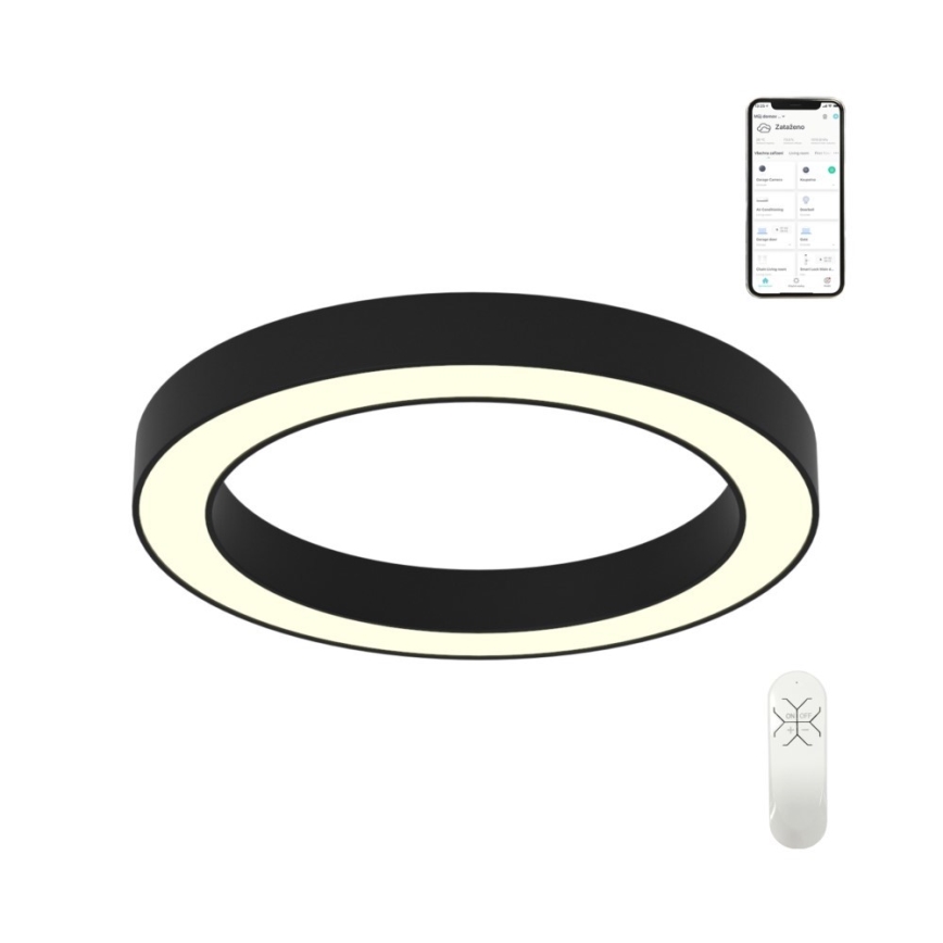 Immax NEO 07210L - LED prigušiva stropna svetiljka PASTEL LED/68W/230V 95 cm crna Tuya + daljinski upravljač
