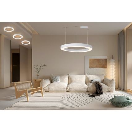 Immax NEO 07214L - LED prigušiva luster na sajli PASTEL LED/68W/230V 2700-6500K beo 95 cm Tuya + sa daljinskim upravljačem