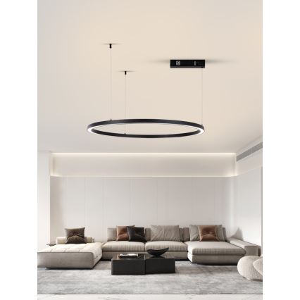 Immax NEO 07215L - LED prigušiva luster na sajli FINO LED/60W/230V 80 cm crna Tuya + daljinski upravljač