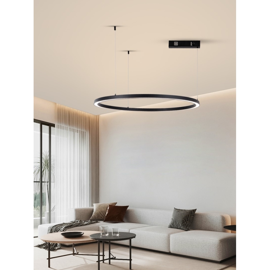 Immax NEO 07215L - LED prigušiva luster na sajli FINO LED/60W/230V 80 cm crna Tuya + daljinski upravljač