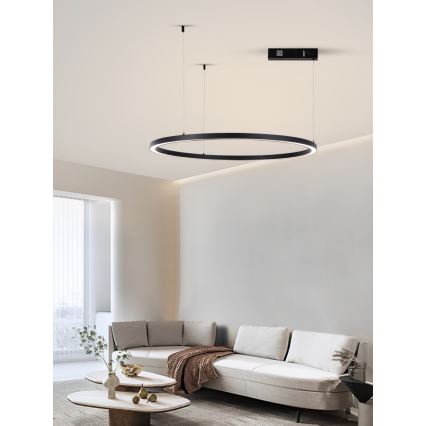 Immax NEO 07215L - LED prigušiva luster na sajli FINO LED/60W/230V 80 cm crna Tuya + daljinski upravljač