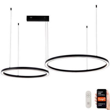 Immax NEO 07216L - LED prigušiva luster na sajli FINO LED/93W/230V 60/80cm crna Tuya + daljinski upravljač