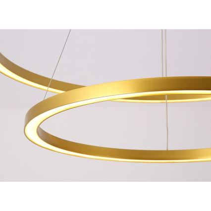Immax NEO 07218L - LED prigušiva luster na sajli FINO LED/93W/230V 60/80cm zlatna Tuya + daljinski upravljač