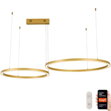Immax NEO 07218L - LED prigušiva luster na sajli FINO LED/93W/230V 60/80cm zlatna Tuya + daljinski upravljač