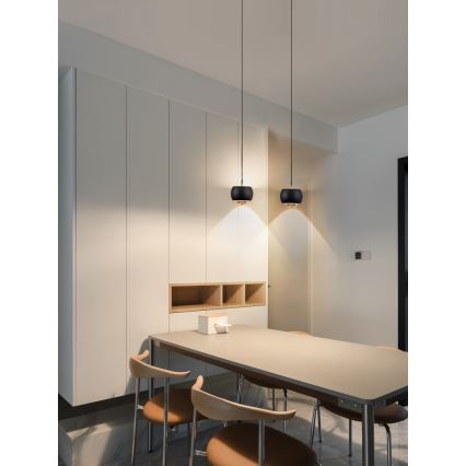 Immax NEO 07219L - LED prigušiva luster na sajli DORMINE LED/6W/230V mat crna Tuya + daljinski upravljač