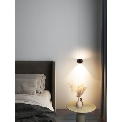 Immax NEO 07219L - LED prigušiva luster na sajli DORMINE LED/6W/230V mat crna Tuya + daljinski upravljač