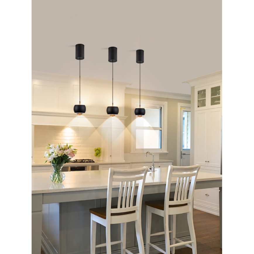 Immax NEO 07219L - LED prigušiva luster na sajli DORMINE LED/6W/230V mat crna Tuya + daljinski upravljač