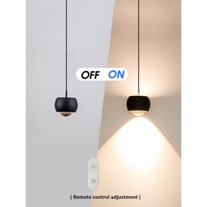 Immax NEO 07219L - LED prigušiva luster na sajli DORMINE LED/6W/230V mat crna Tuya + daljinski upravljač