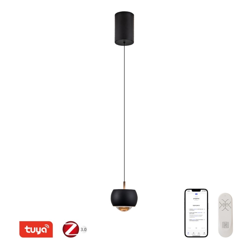 Immax NEO 07219L - LED prigušiva luster na sajli DORMINE LED/6W/230V mat crna Tuya + daljinski upravljač