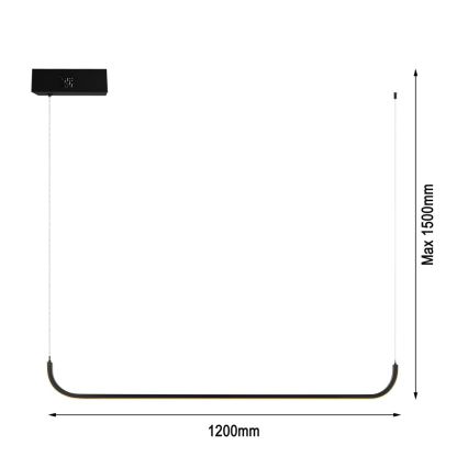 Immax NEO 07225L - LED prigušiva viseći luster na sajli PATTINI LED/26W/230V Tuya + daljinski upravljač