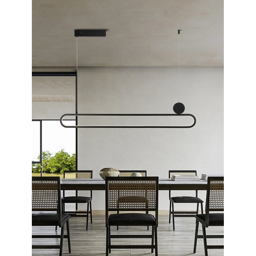 Immax NEO 07231L - LED prigušiva luster na sajli NEO LITE OVALE LED/50W/230V 2700-6500K Wi-Fi Tuya + daljinski upravljač