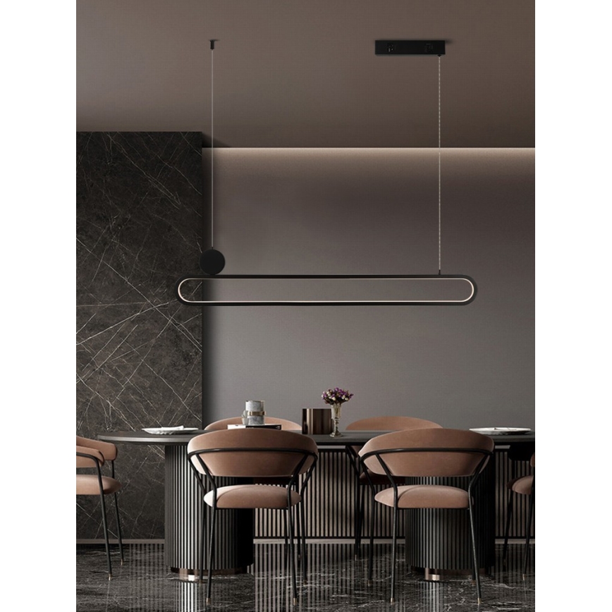 Immax NEO 07231L - LED prigušiva luster na sajli NEO LITE OVALE LED/50W/230V 2700-6500K Wi-Fi Tuya + daljinski upravljač