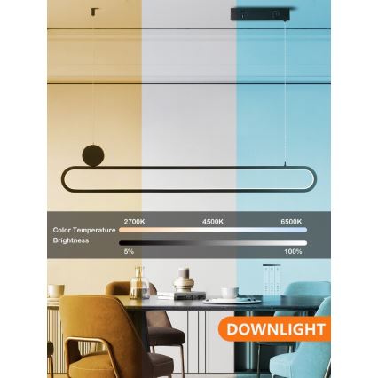 Immax NEO 07231L - LED prigušiva luster na sajli NEO LITE OVALE LED/50W/230V 2700-6500K Wi-Fi Tuya + daljinski upravljač