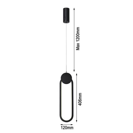 Immax NEO 07232L - LED prigušiva luster na sajli NEO LITE OVALE LED/22W/230V 2700-6500K Wi-Fi Tuya + daljinski upravljač