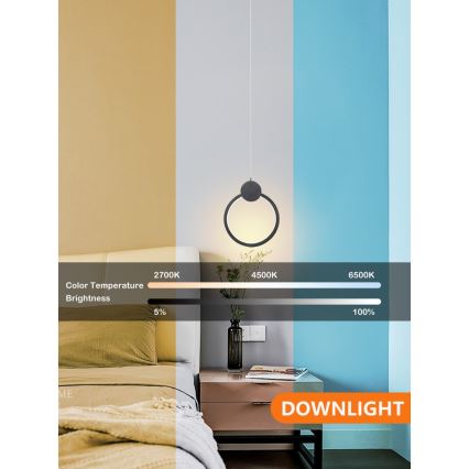 Immax NEO 07233L - LED prigušiva luster na sajli NEO LITE OVALE LED/18W/230V Wi-Fi Tuya 2700-6500K + daljinski upravljač