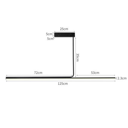 Immax NEO 07235L - LED prigušiva luster na šipci NEO LITE ASTA LED/28W/230V Wi-Fi Tuya 2700-6500K + daljinski upravljač