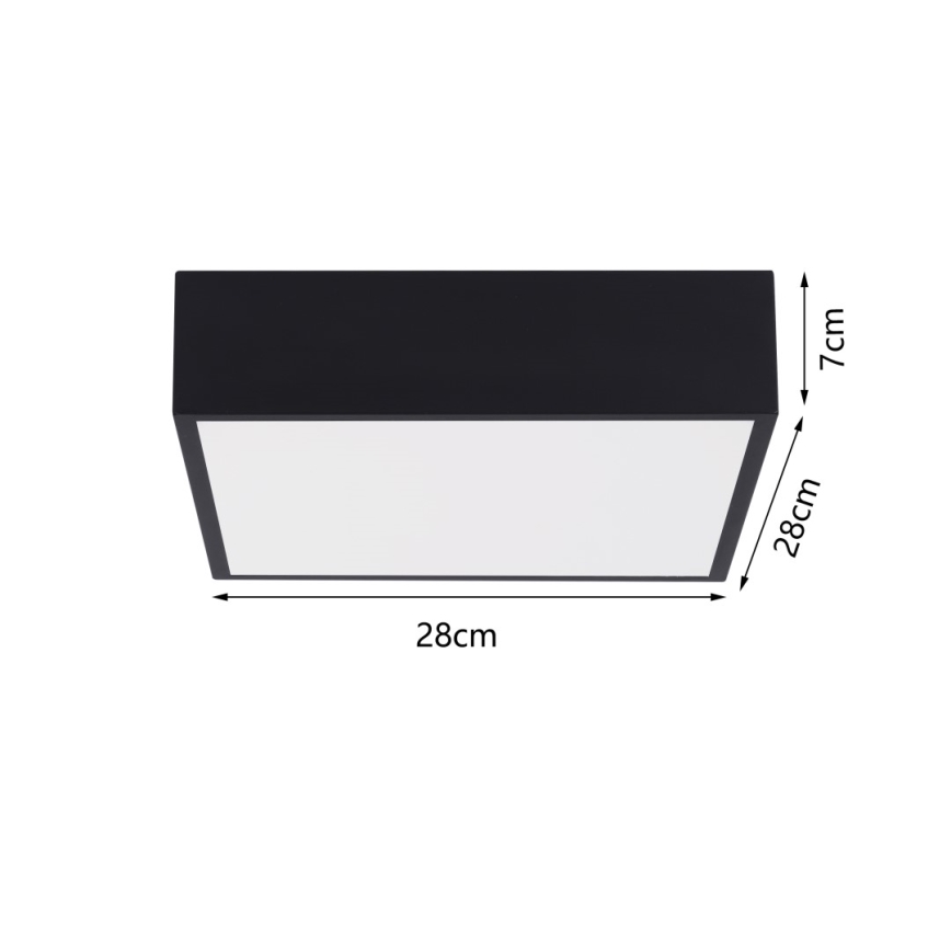 Immax NEO 07237L - LED prigušiva plafonska lampa CANTO LED/22W/230V crna Tuya + daljinski upravljač