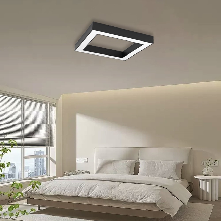 Immax NEO 07239L - LED prigušiva stropna svetiljka CANTO LED/60W/230V crna Tuya + daljinski upravljač