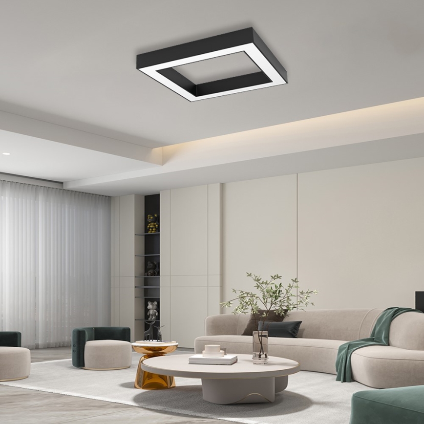 Immax NEO 07239L - LED prigušiva stropna svetiljka CANTO LED/60W/230V crna Tuya + daljinski upravljač