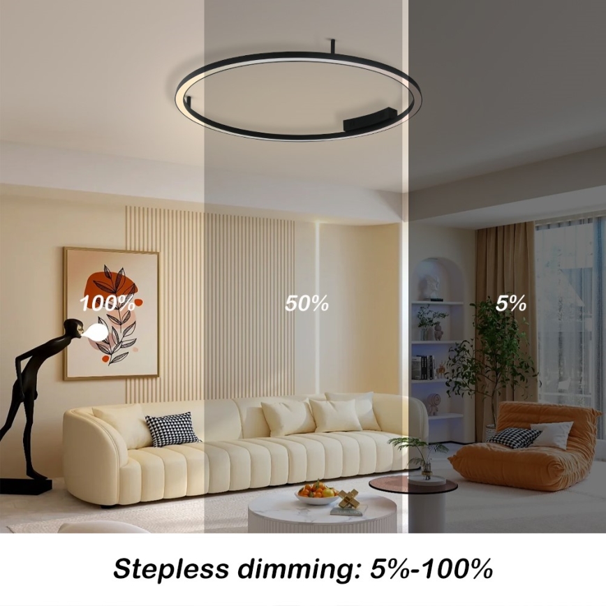 Immax NEO 07246-80 - LED prigušiva plafonska lampa FINO LED/55W/230V 80cm Tuya + daljinski upravljač
