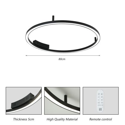 Immax NEO 07246-80 - LED prigušiva plafonska lampa FINO LED/55W/230V 80cm Tuya + daljinski upravljač