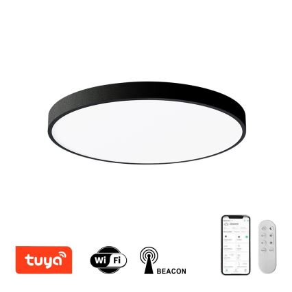 Immax NEO 07249L - LED prigušiva stropna svetiljka NEO LITE SEMPLICI LED/48W/230V 3000–6000K fi 50 cm Wi‑Fi Tuya crna + daljinski upravljač